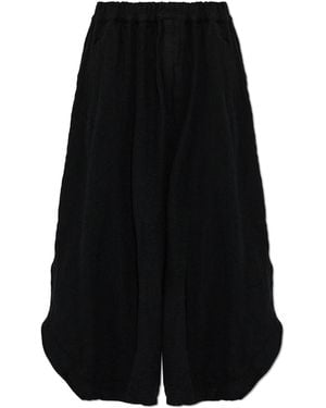 Comme des Garçons Wool Wide-Leg Trousers - Black