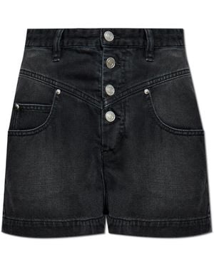 Isabel Marant Denim Shorts Jovany - Black