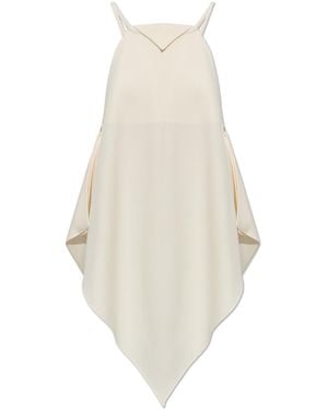 Balenciaga Sleeveless Top With An Asymmetrical Cut - White