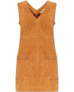 Ulla Johnson Suede Dress 'Sloane' - Orange
