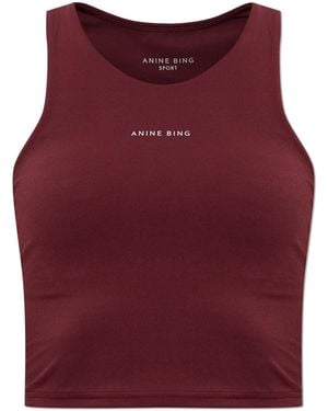 Anine Bing 'Elina' Training Top - Red
