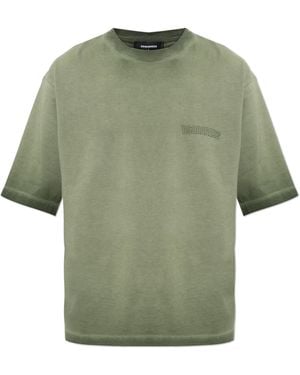 DSquared² T-Shirt With Logo - Green