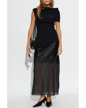 TOTEME Fitted Cotton Top - Black