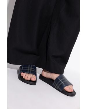 Burberry Rubber Flip-Flops - Black