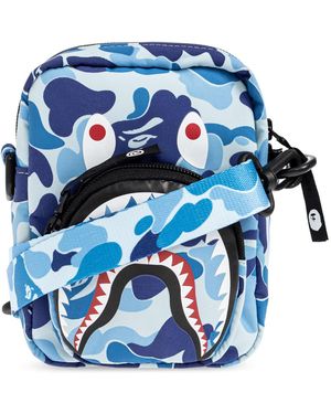 A Bathing Ape Shoulder Bag With Print - Blue