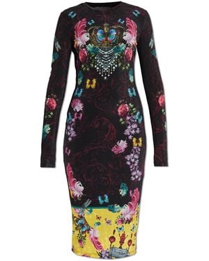 Versace Jeans Couture Dress With Print - Black