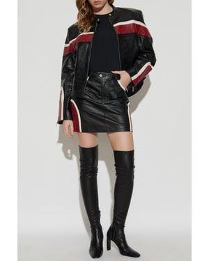 Gestuz Leather Jacket 'Gzyvette' - Black