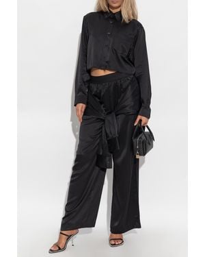 T By Alexander Wang Short Shirt With Pocket - Black