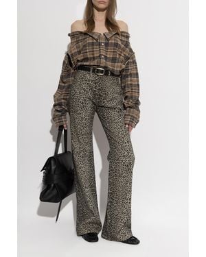 R13 Animal Print Pants - Brown