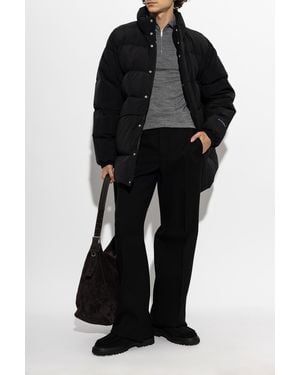Jil Sander Insulated Jacket With Stand-Up Collar - Black