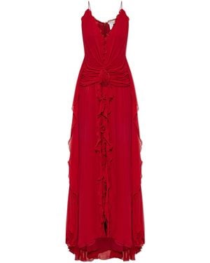Blumarine Strappy Dress With Draping - Red