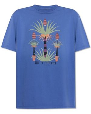 Etro T-Shirt With Colourful Print - Blue