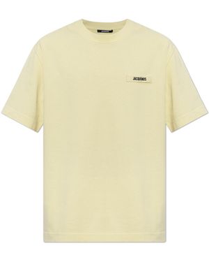 Jacquemus T-Shirt With Logo Patch - Yellow
