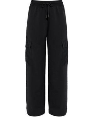 Woolrich Cotton Trousers With Side Pockets - Black