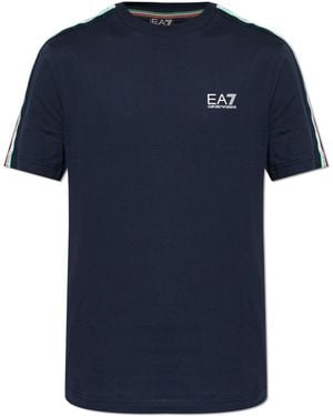 EA7 T-Shirt With Printed Logo - Blue