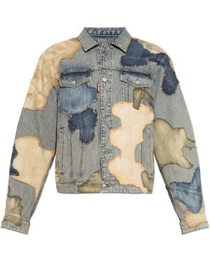 DSquared² Denim Jacket With 'Vintage' Effect - Blue