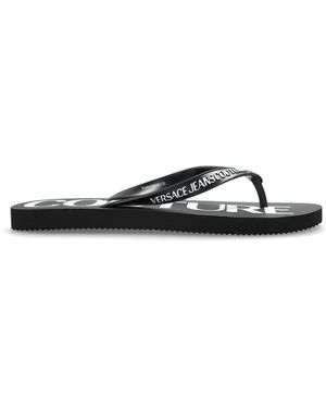 Versace Jeans Couture Rubber Flip-Flops With Logo - White