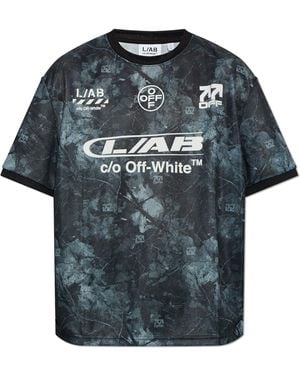 LAB C.O. OFF WHITE Printed T-Shirt - Grey