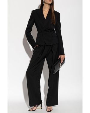 DSquared² Blazer With A Waist Belt - Black