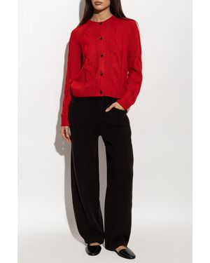 Lisa Yang Cashmere Cardigan 'Gwyneth' - Red