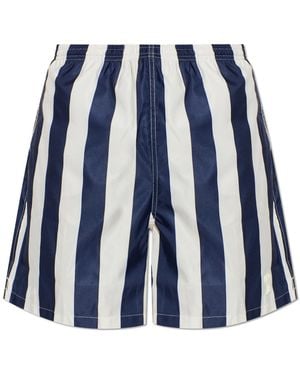 Ami Paris Striped Swim Shorts - Blue