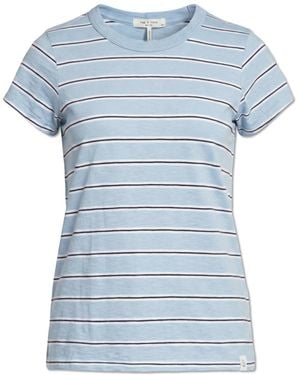 Rag & Bone Striped Pattern T-Shirt - Blue