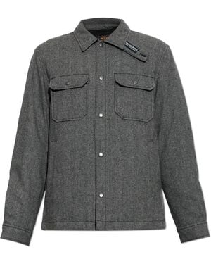 Woolrich Herringbone Down Jacket - Grey