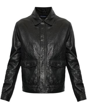 Dolce & Gabbana Leather Jacket - Black