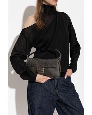 Fendi Leather 'Baguette' Bag - Black