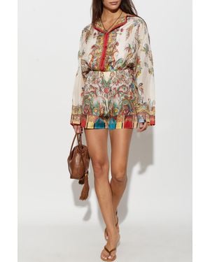 Etro Silk Shorts - White