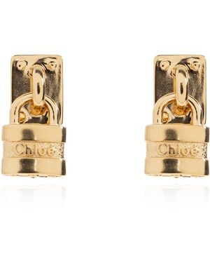 Chloé Brass Earrings - Metallic