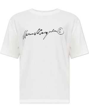 MM6 by Maison Margiela T-Shirt With Logo - White