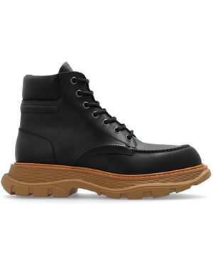 McQueen Lace-Up Platform Shoes - Black