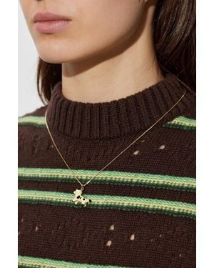 Marni Necklace With A Dog Motif Pendant - Black