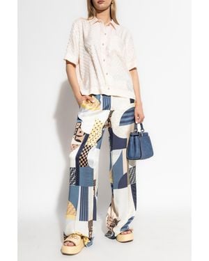 Fendi Loose Fit Pants - White