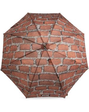 Moschino Parasol With Print - Brown
