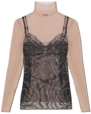 Balenciaga Printed Top - Black