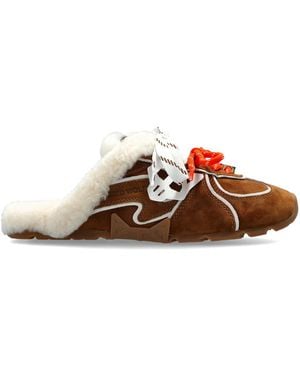 Naked Wolfe 'Adorn' Slides - Brown