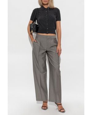 Alexander Wang Wool Pleated Pants - Gray