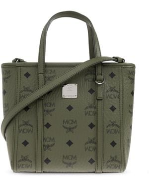 MCM Handbag With 'visetos' Print, - Green