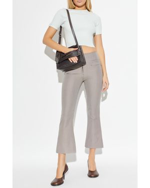 Courreges Houndstooth Pattern Pants - Natural