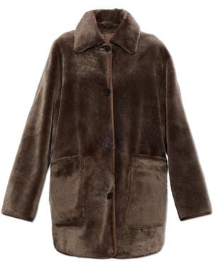 Arma Reversible Shearling Coat 'Nicola' - Brown