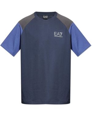 EA7 T-Shirt From The 'Sustainability' Collection - Blue