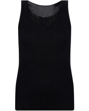 Hanro Cotton Top 'Rosaria' - Black