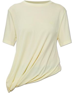 Loewe Asymmetric Top With Embroidered Logo - White