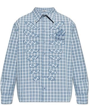 AVAVAV Checked Pattern Shirt - Blue