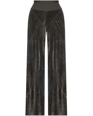 Rick Owens Velvet Wide-Leg Trousers - Black