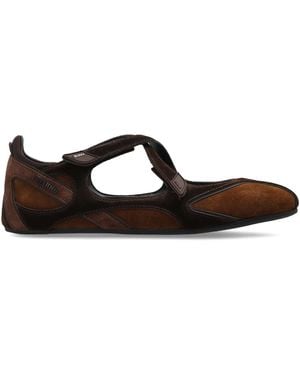 The Attico Ballet Flats 'Floor 01' - Brown