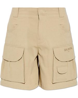 Balmain Cargo Shorts - Natural