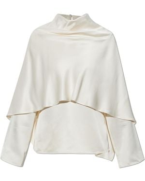 Rohe Satin Asymmetric Top - White